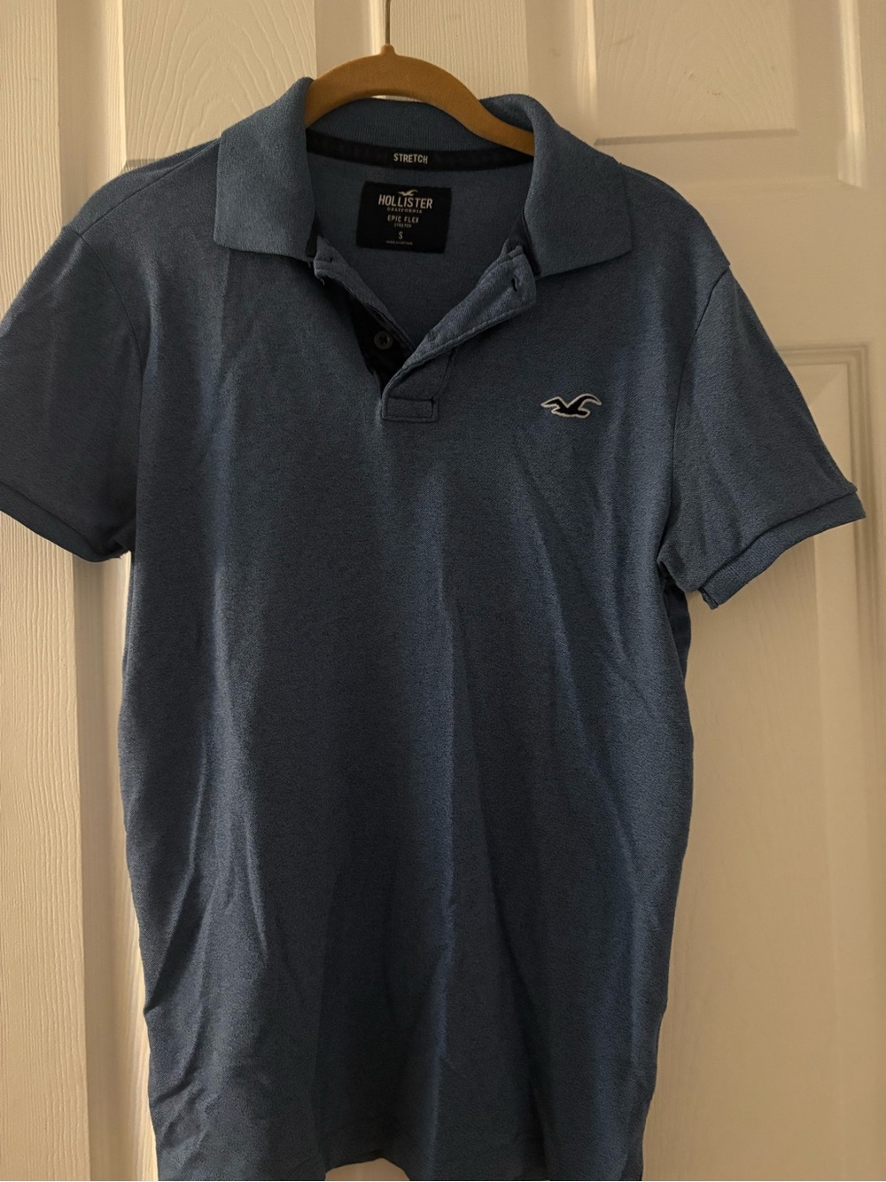 Hollister Men’s Slate Blue Stretch Polo